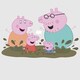 preview thumbnail 3 of 2, Peppa Pig Family Muddy Puddles Giant Peel and Stick Wall Decals