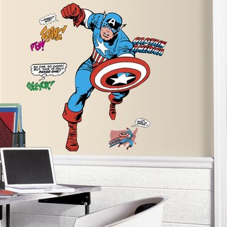 Classic Captain America Comic Peel and Stick Giant Wall Decals