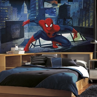 Ultimate Spiderman 6-foot x 10.5-foot CityScape XL Chair Rail Prepasted Mural