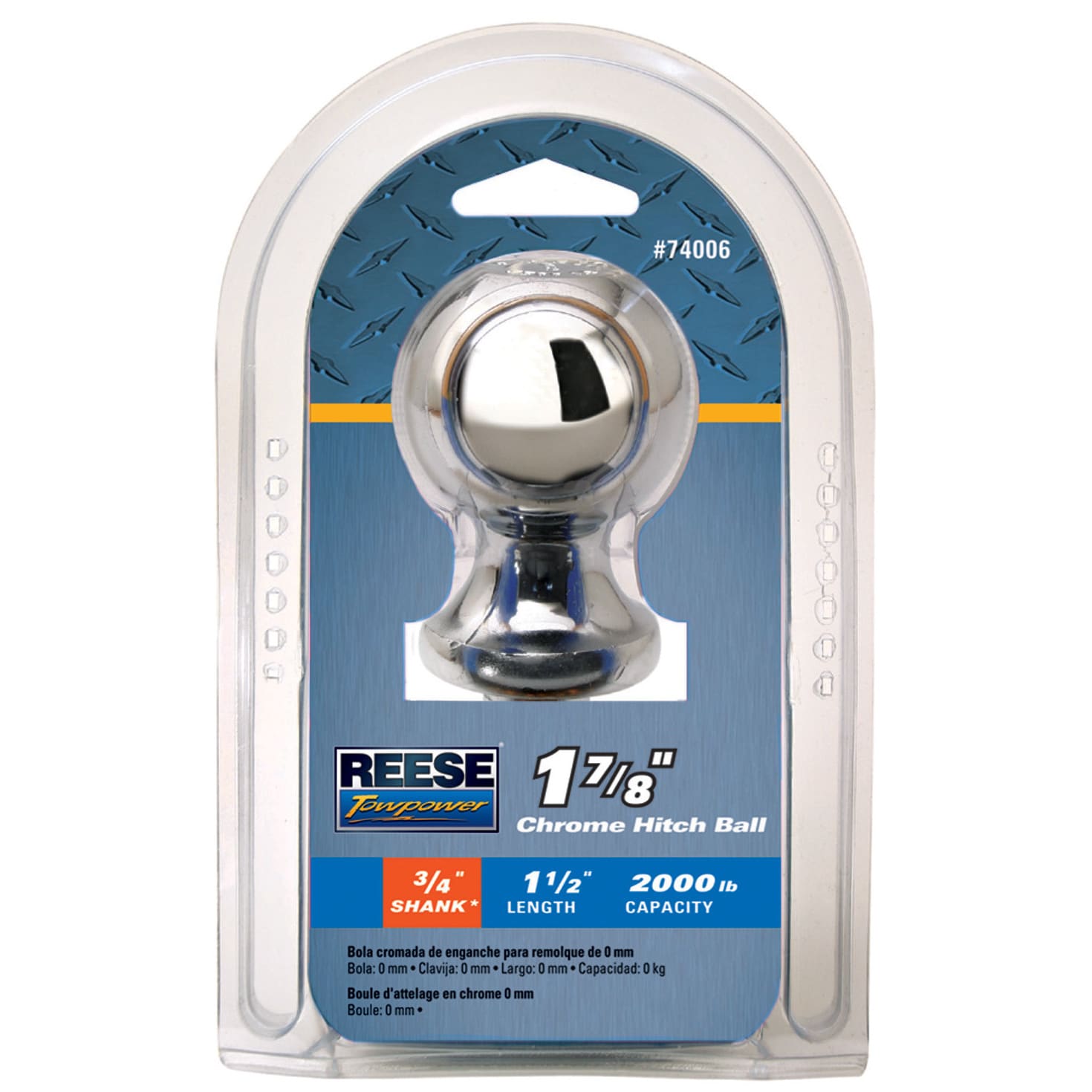 Reese Towpower 1 7 8 Inch X 3 4 Inch Zinc Hitch Ball Overstock