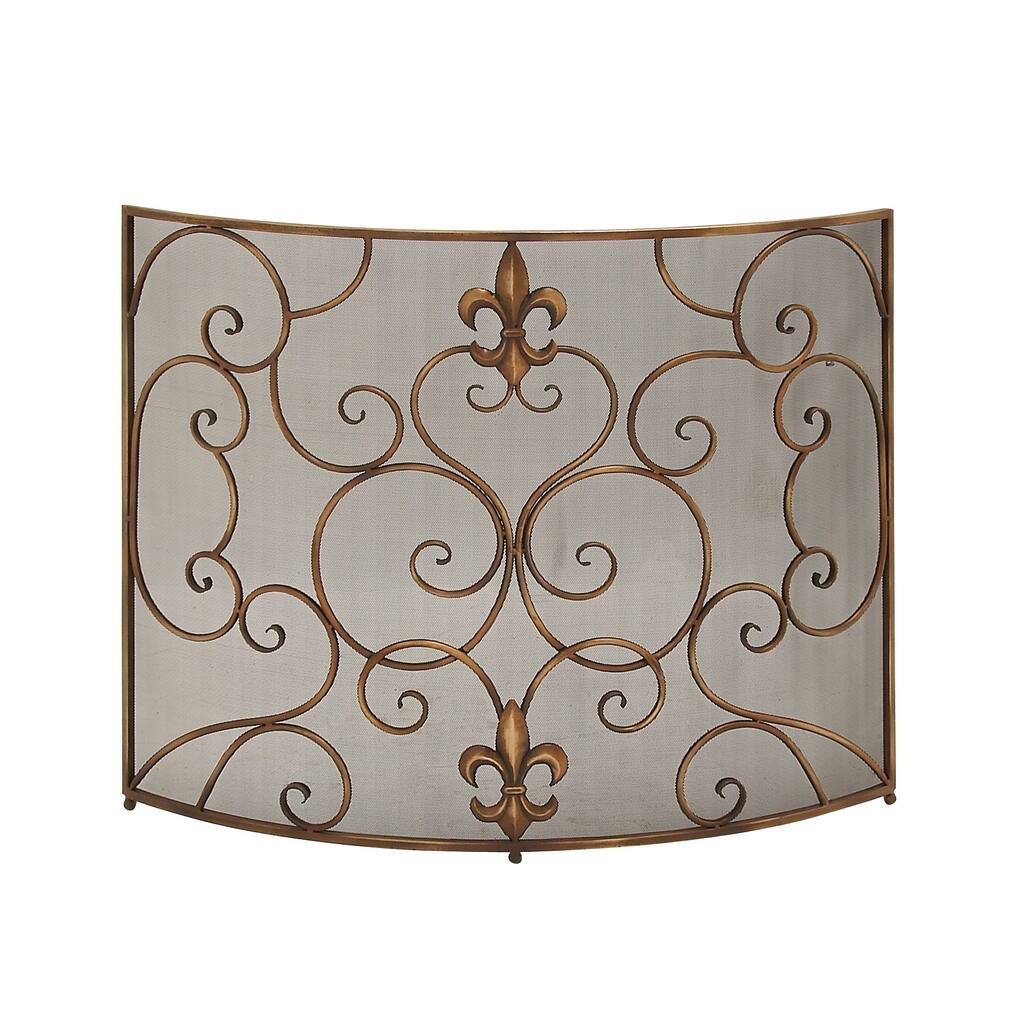 Exquisitely Designed Metal Fire Screen