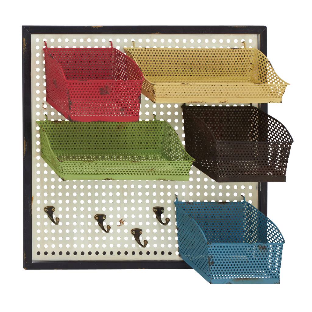 Vibrant And Spacious Metal Wall Storage Rack