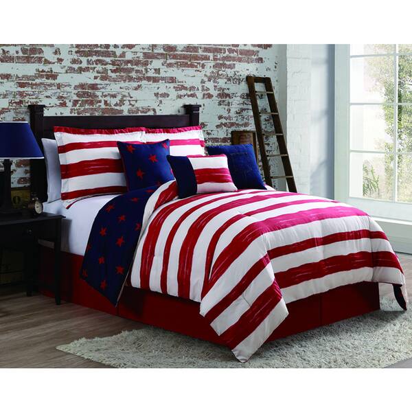 Shop Americana Reversible 7 Piece Comforter Set Overstock 11835699