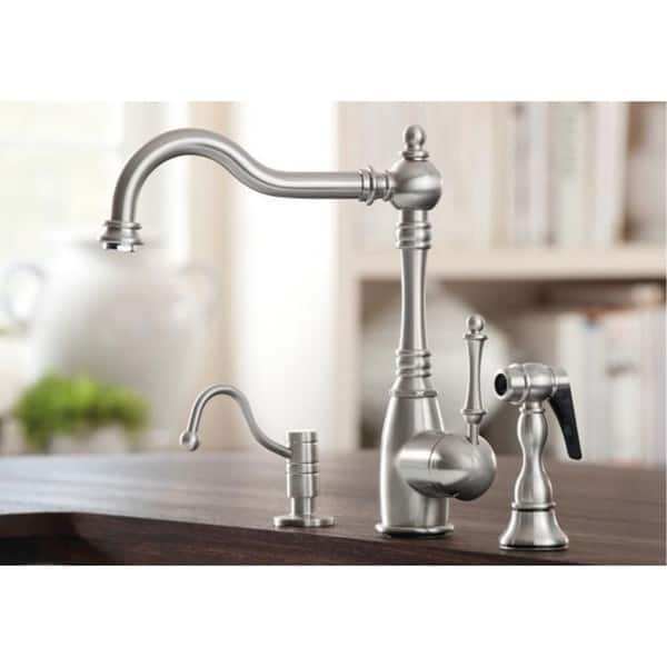 Shop Blanco Grace Satin Nickel Side Spray Kitchen Faucet Free