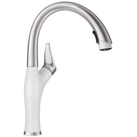 Blanco Artona Modern White and Silver Stainless Steel Faucet