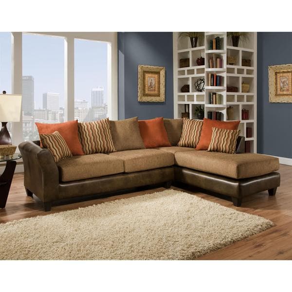 Sofa Trendz Sevyn Mocha Microfiber Sectional Free Sofa Trendz Sevyn Mocha Microfiber Sectional