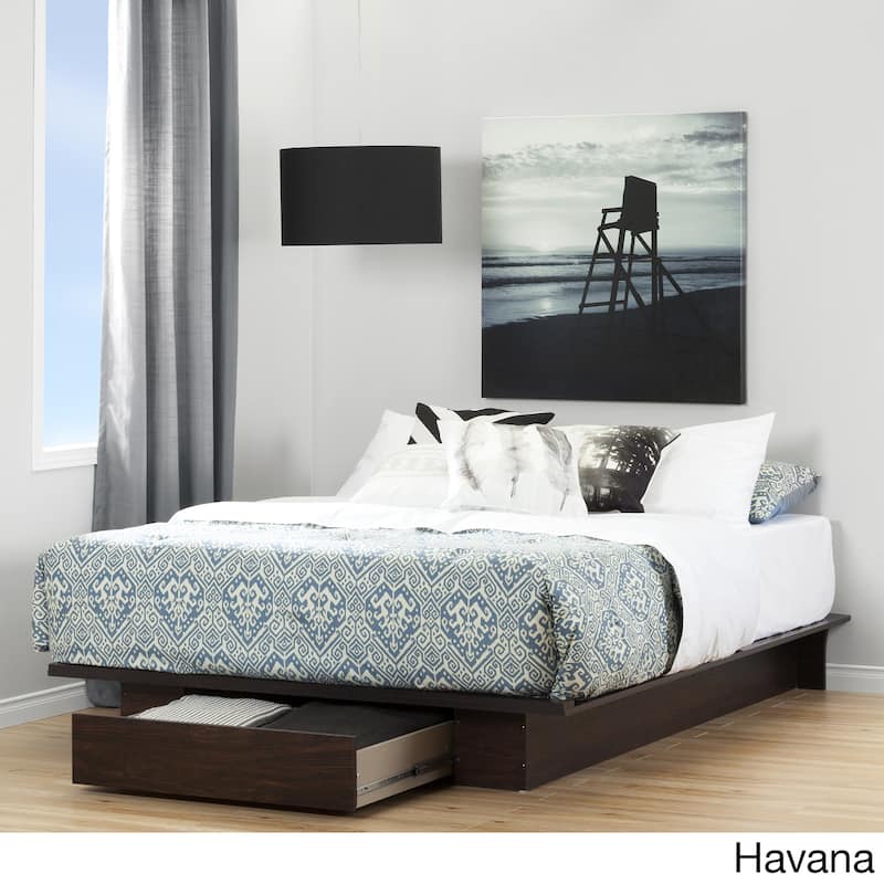 South Shore Holland Platform Bed with drawer
