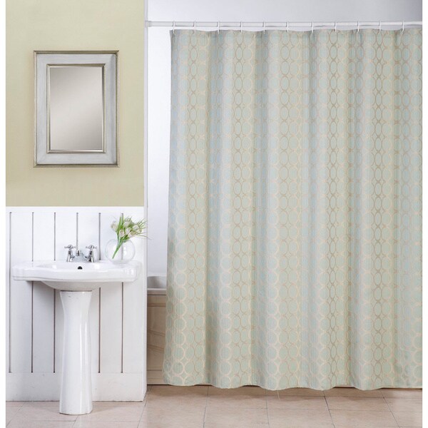 Ellen Tracy Orbits Polyester Fabric Shower Curtain