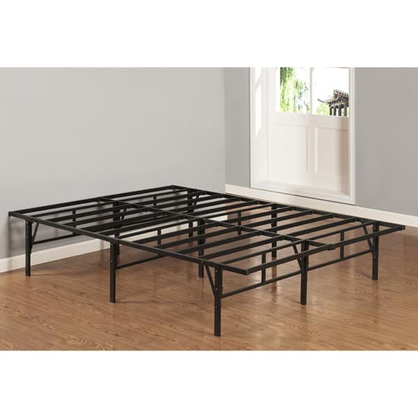 Full-Size Black Metal Platform Bed Frame