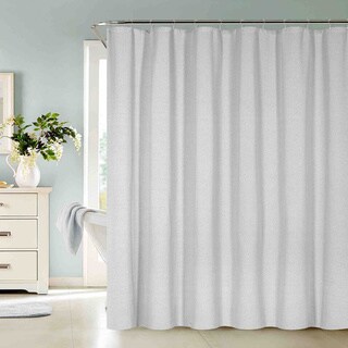 Shop Laurie's Ruffled White Cotton Shower Curtain - Overstock - 8099545