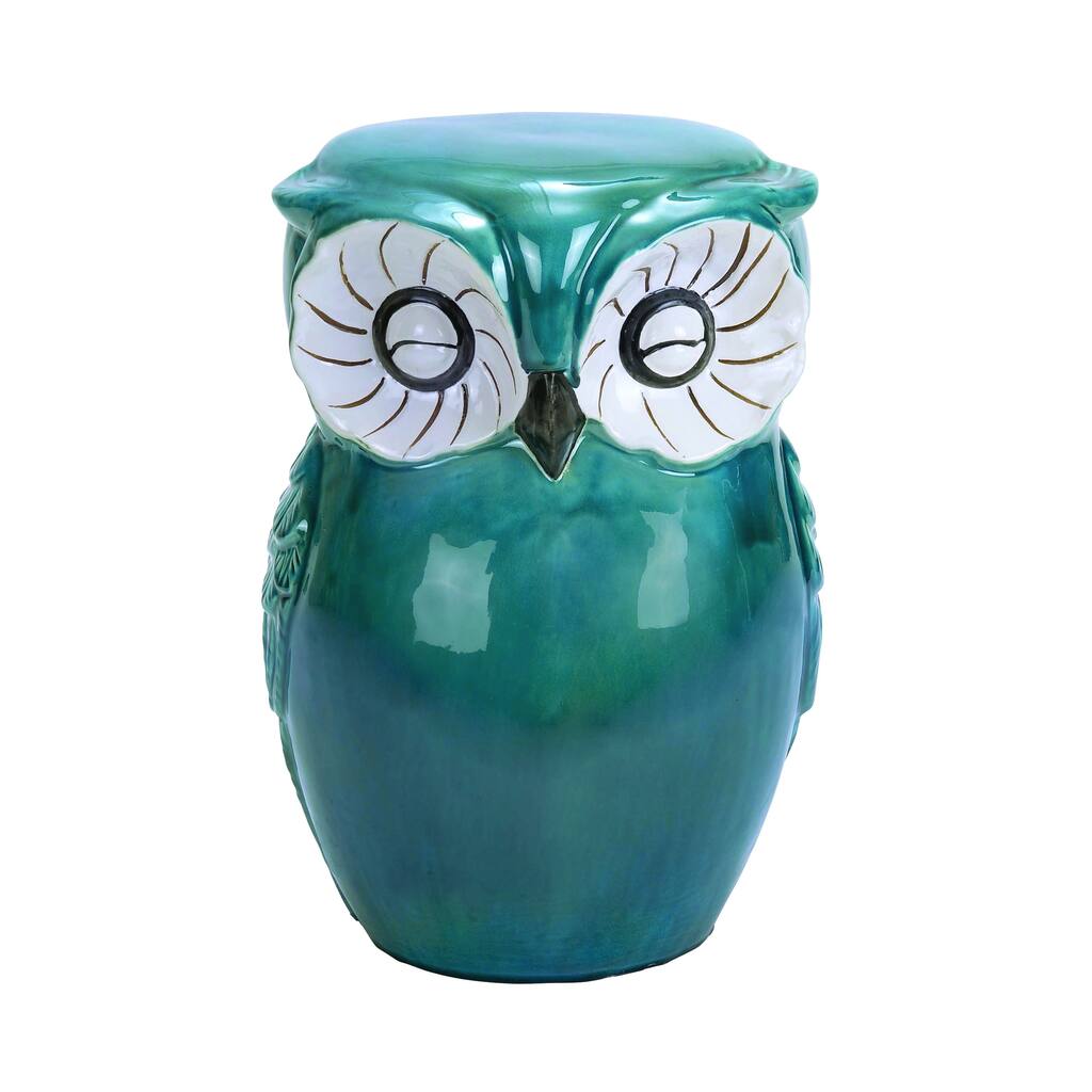 Long Lasting Ceramic Owl Shaped Stool With Sturdy Construction