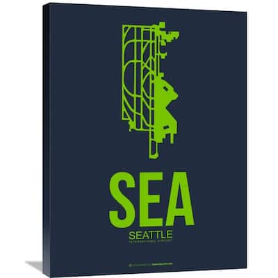 Naxart Studio 'SEA Seattle Poster 2' Stretched Canvas Wall Art