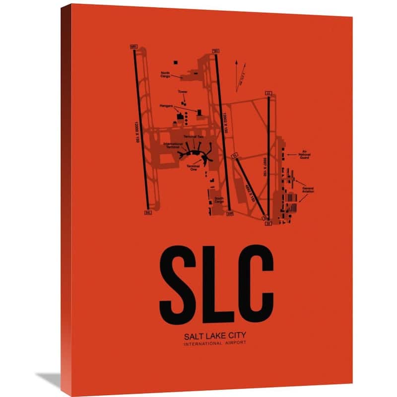 Naxart Studio 'Salt Lake City Airport Orange' Stretched Canvas Wall Art