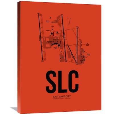Naxart Studio 'Salt Lake City Airport Orange' Stretched Canvas Wall Art