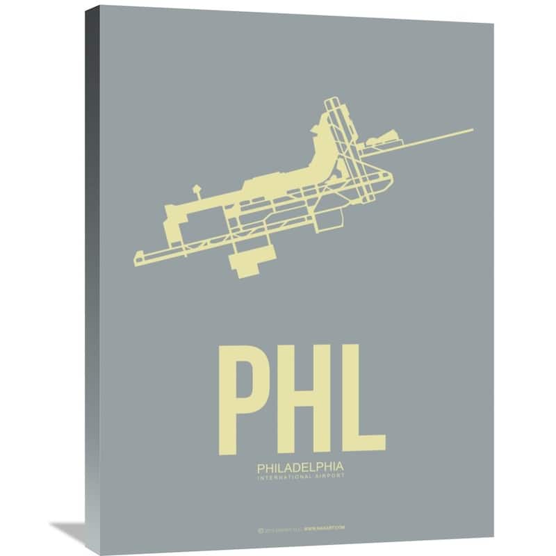 Naxart Studio 'PHL Philadelphia Poster 1' Stretched Canvas Wall Art