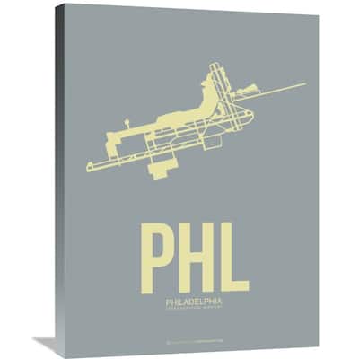 Naxart Studio 'PHL Philadelphia Poster 1' Stretched Canvas Wall Art