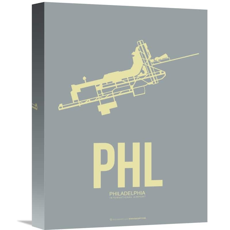 Naxart Studio 'PHL Philadelphia Poster 1' Stretched Canvas Wall Art