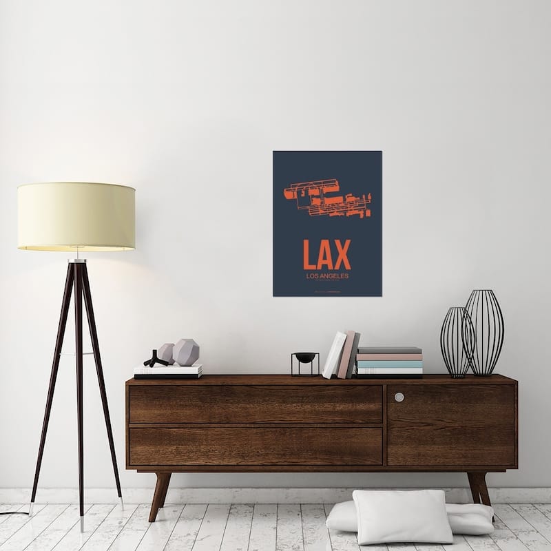 Naxart Studio 'LAX Los Angeles Poster 3' Stretched Canvas Wall Art