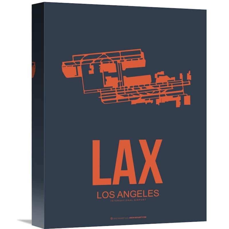 Naxart Studio 'LAX Los Angeles Poster 3' Stretched Canvas Wall Art