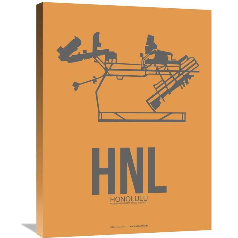 Naxart Studio 'HNL Honolulu Airport 2' Stretched Canvas Wall Art