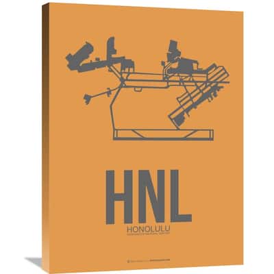Naxart Studio 'HNL Honolulu Airport 2' Stretched Canvas Wall Art