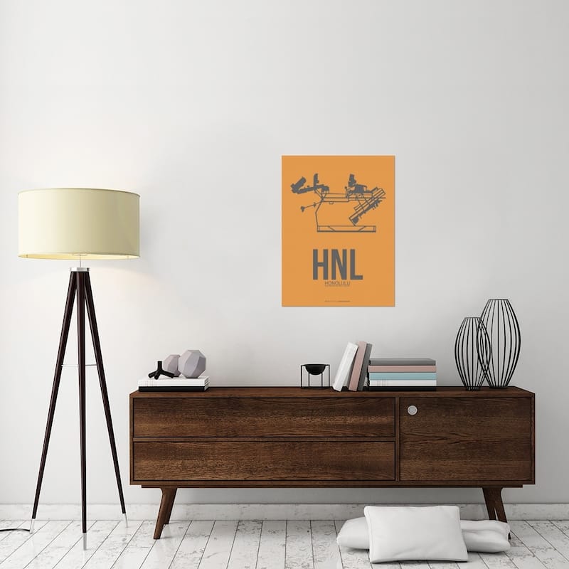 Naxart Studio 'HNL Honolulu Airport 2' Stretched Canvas Wall Art