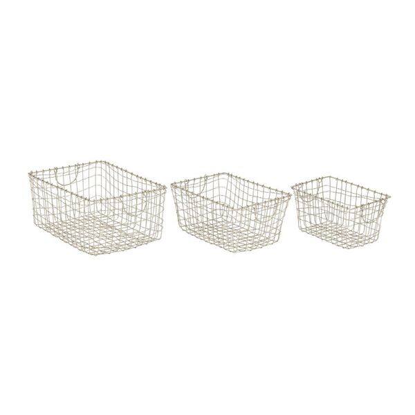 LongLasting Metal Wire Basket (Set Of 3) 11839347