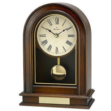 Bulova B7467 Hardwick Wood/Wood Veneer Walnut Analog Clock