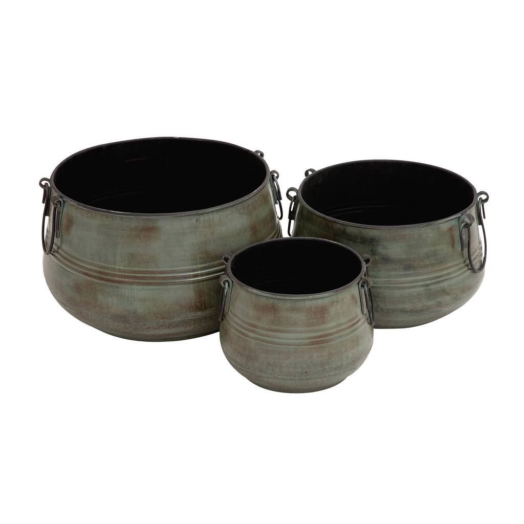 Rustic Metal Planter (Set Of 3)