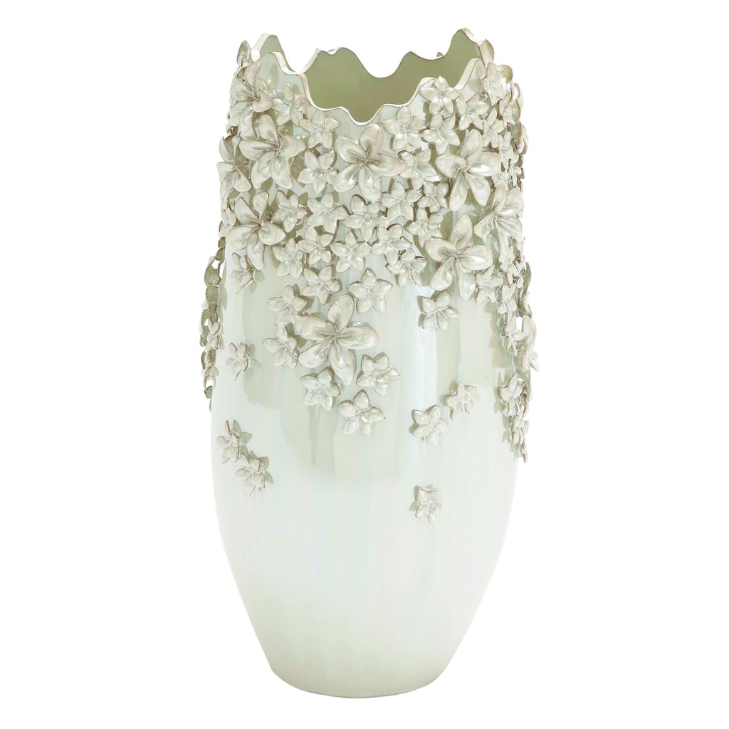 Victoria Ceramic Oval-shaped Floral Vase