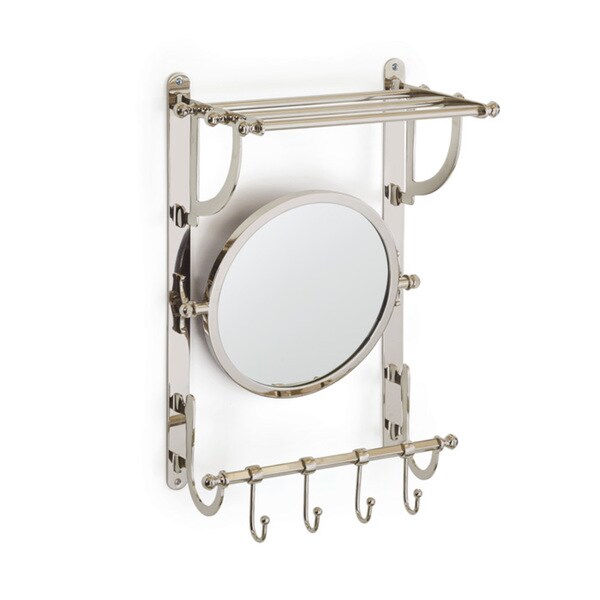 Polished nickel shop towel rack