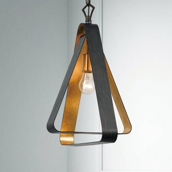 1-light English Bronze/Antique Gold Chandelier