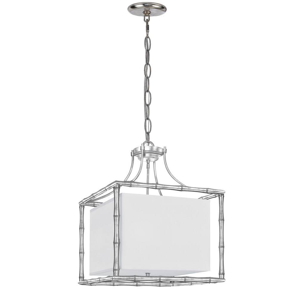 Crystorama Libby Langdon Masefield Collection 4-light Antique Silver Chandelier - Chandeliers For Bedrooms by Overstock.com