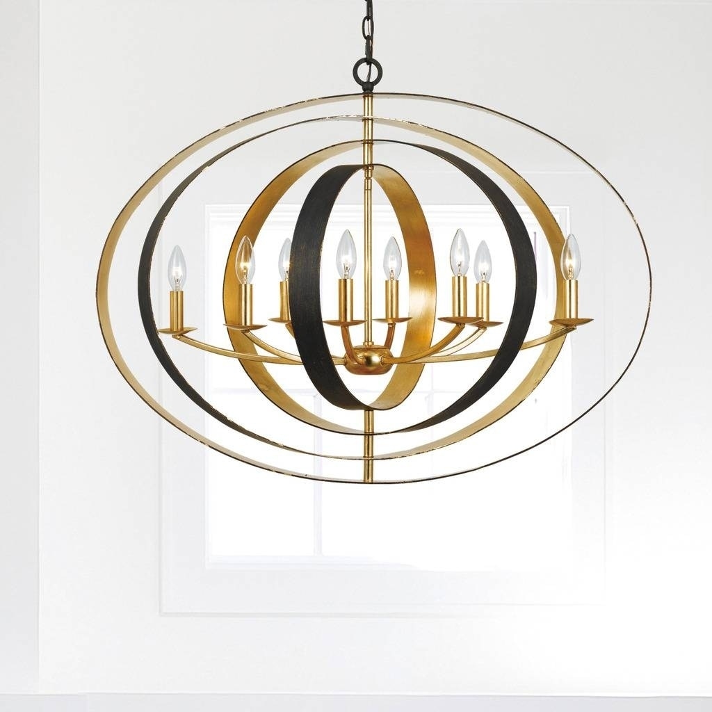 8-light English Bronze/Antique Gold Chandelier - Chandeliers For Bedrooms by Overstock.com