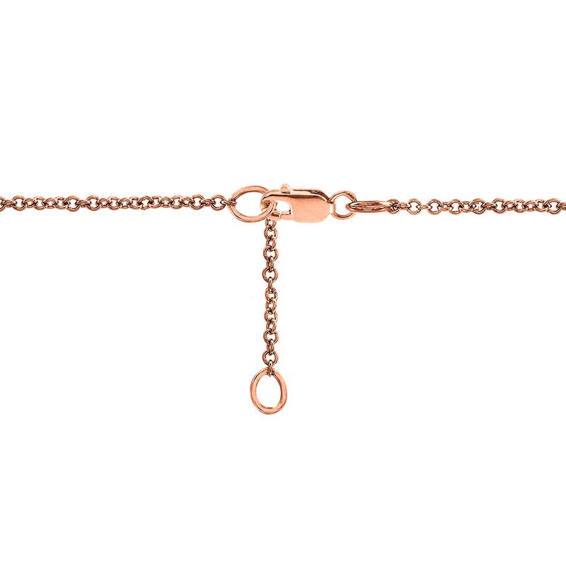 Annello by Kobelli 14k Rose Gold Floating Heart Certified 3/4ct Diamond Solitaire Necklace