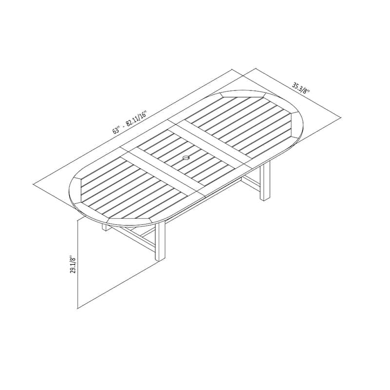 Amazonia Miller 7 piece FSC Certified Wood Outdoor Patio Dinig Set - 7 Piece