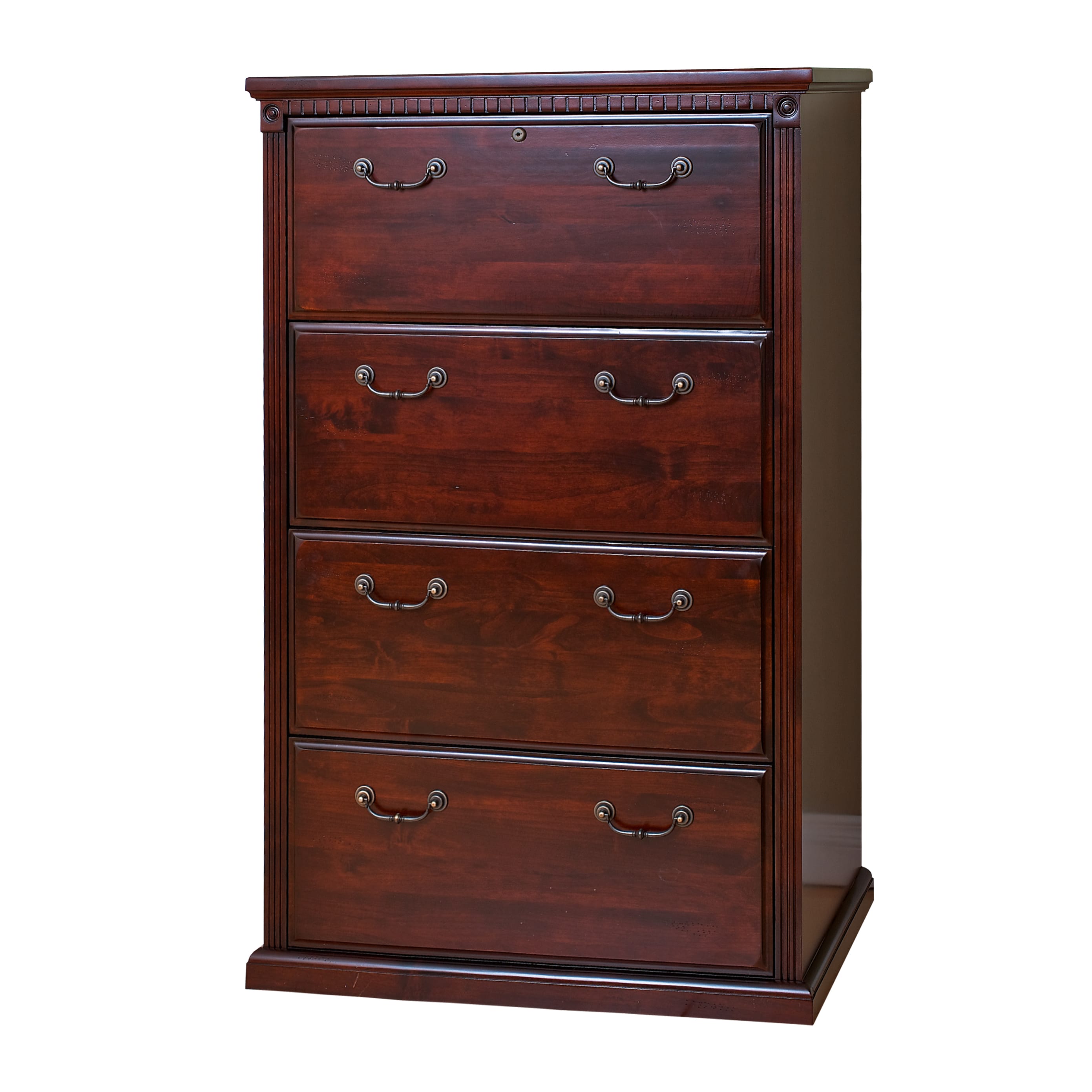 Shop Havington Court Cherry Finish Hardwood Veneer 4 Drawer Lateral File Cabinet On Sale Overstock 11843858