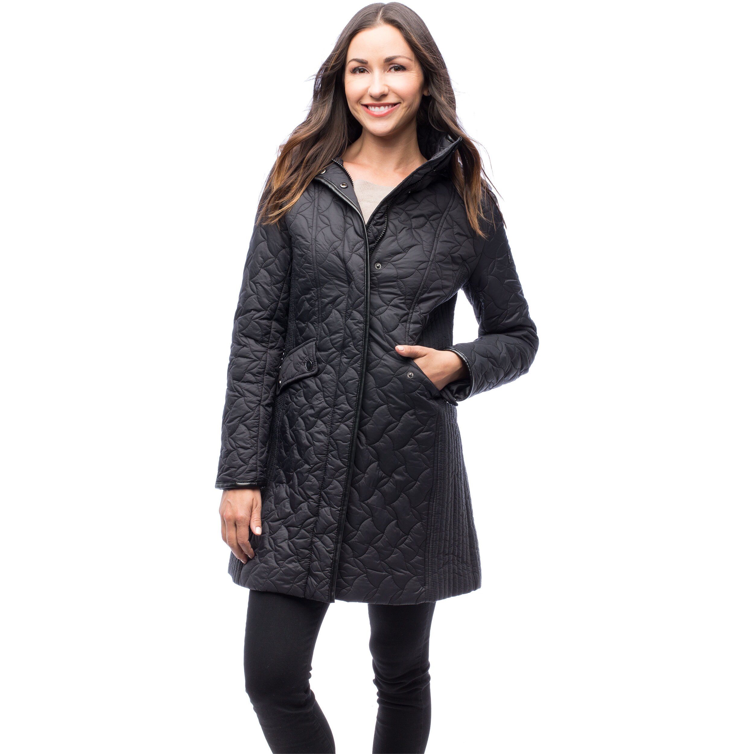 larry levine quilted coat