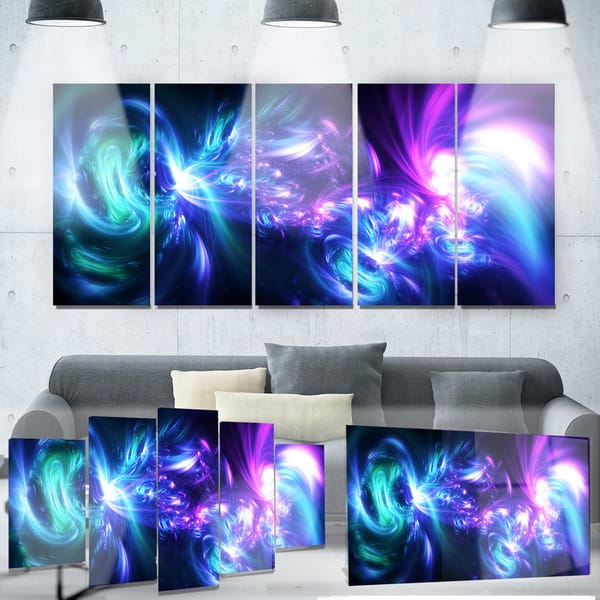 Designart 'Bursts of Light' Metal Wall Art - Bed Bath & Beyond - 11844240