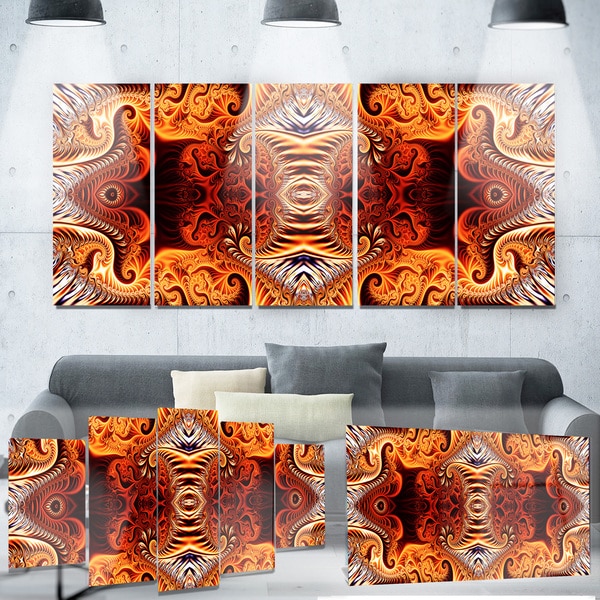 Shop Designart 'Gold and Silver Reflection' Metal Wall Art On Sale