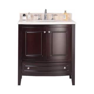 Estella Collection 32 Inch Vanity With Marble Countertop Overstock 11845461