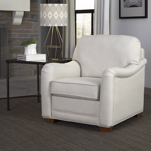 Shop Heather Ivory Upholstered Stationary Chair by Home Styles - Free