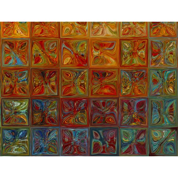 Mark Lawrence Modern Mosaic Tile Wall Art 2 2015 Giclee Stretched Canvas Wall Art Overstock 11845704