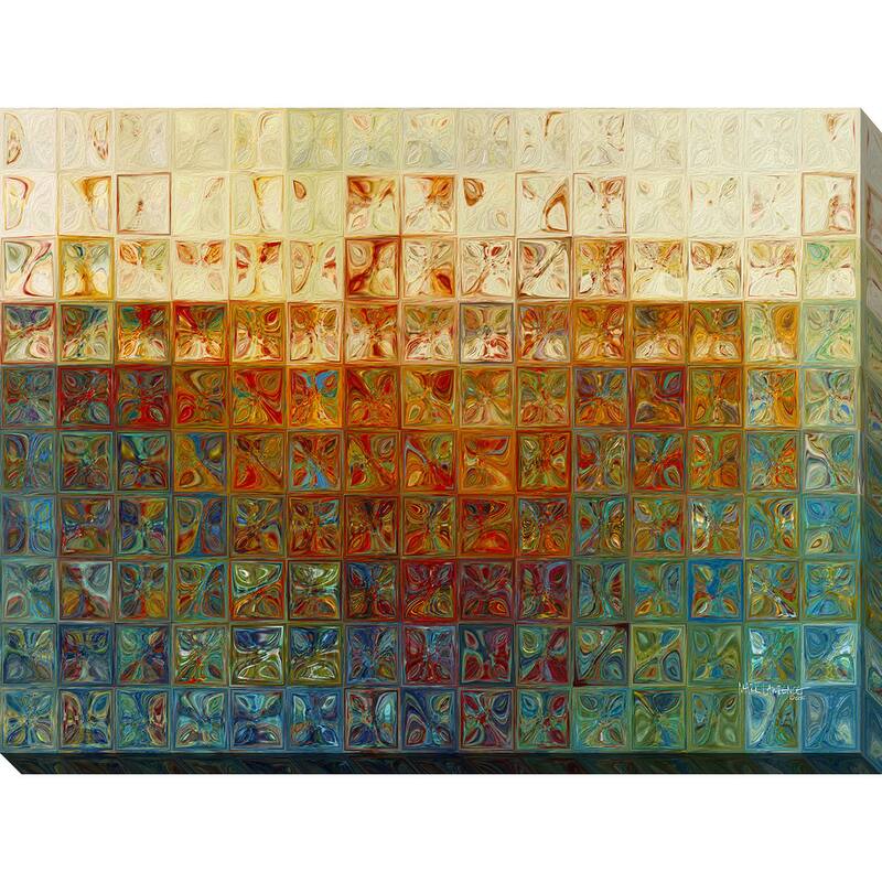 Mark Lawrence 'Modern Mosaic Tile Wall Art #2, 2015' Giclee Stretched Canvas Wall Art