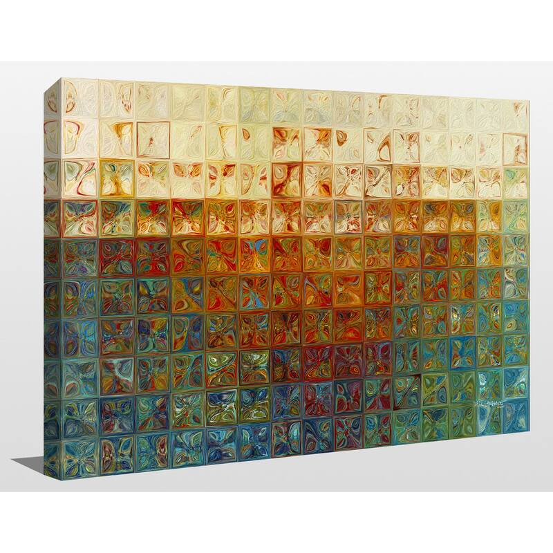 Mark Lawrence 'Modern Mosaic Tile Wall Art #2, 2015' Giclee Stretched Canvas Wall Art