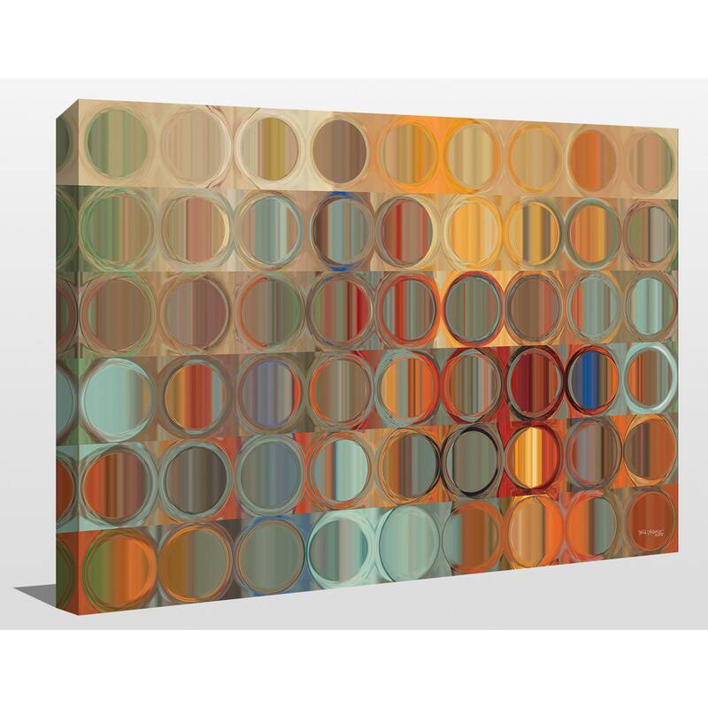 Mark Lawrence 'Circles & Squares 15.' Giclee Stretched Canvas Wall Art
