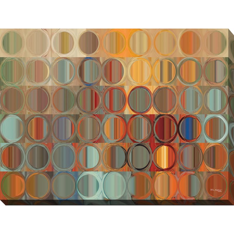 Mark Lawrence 'Circles & Squares 15.' Giclee Stretched Canvas Wall Art