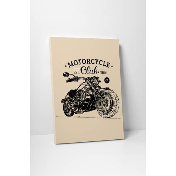 Motorcycle Pop Art 'Motorcycle Club' Gallery Wrapped Canvas Wall Art ...