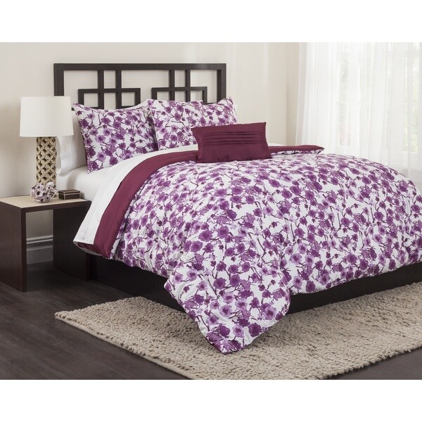 Carmel Plum 5-piece Comforter Set - On Sale - Overstock - 11846398