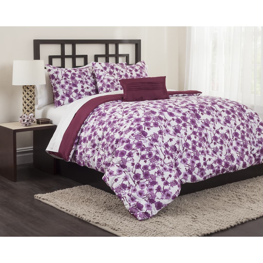 Carmel Plum 5-piece Comforter Set